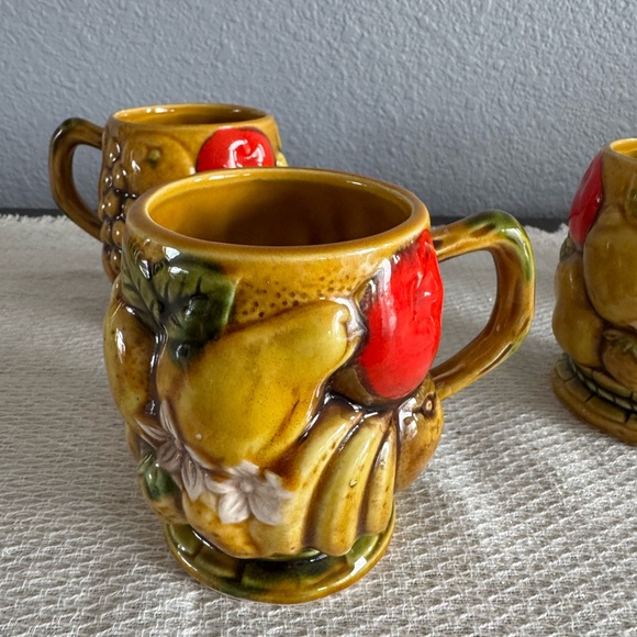 VTG Inarco Japan Mug C1724 Orange Spice Fruit Ceramic 1970s Harvest Kitchen - Picture 1 of 11